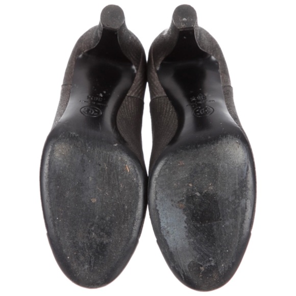 Chanel Metallic Cap Toe Ankle Boots - Picture 4 of 5